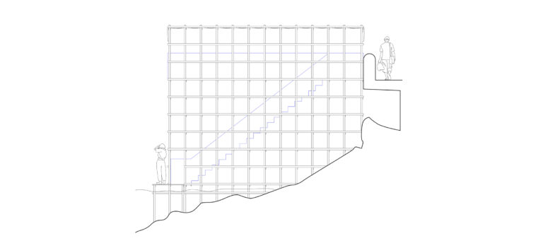 Habiter la corniche, dessin technique
